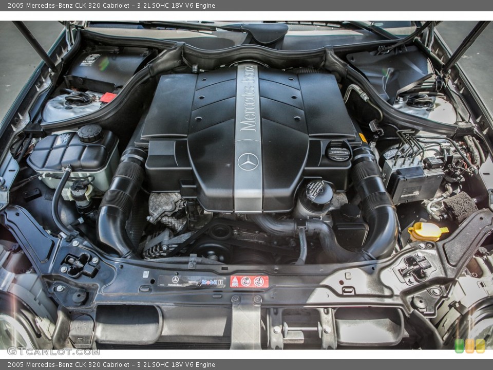 3.2L SOHC 18V V6 2005 Mercedes-Benz CLK Engine