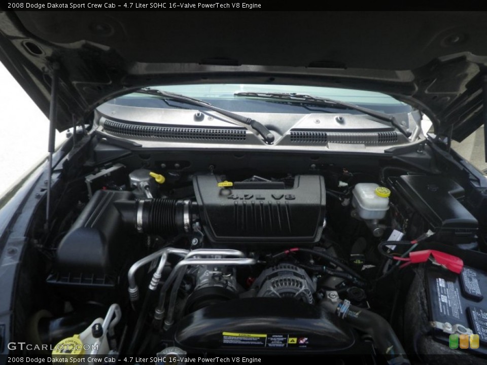 4.7 Liter SOHC 16-Valve PowerTech V8 Engine for the 2008 Dodge Dakota #81646372