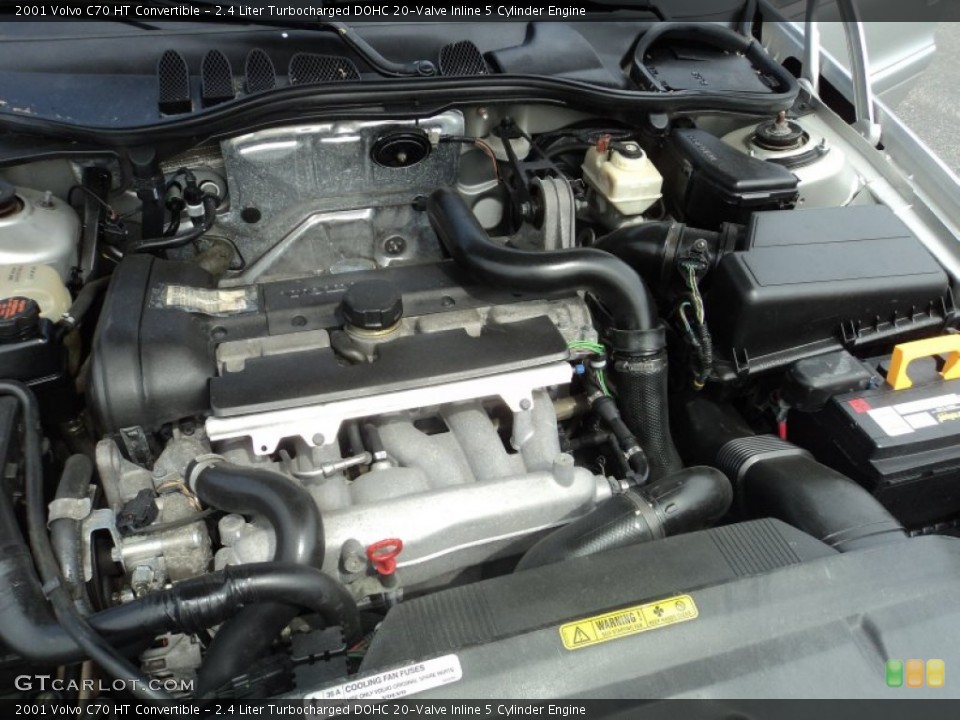 2.4 Liter Turbocharged DOHC 20-Valve Inline 5 Cylinder 2001 Volvo C70 Engine