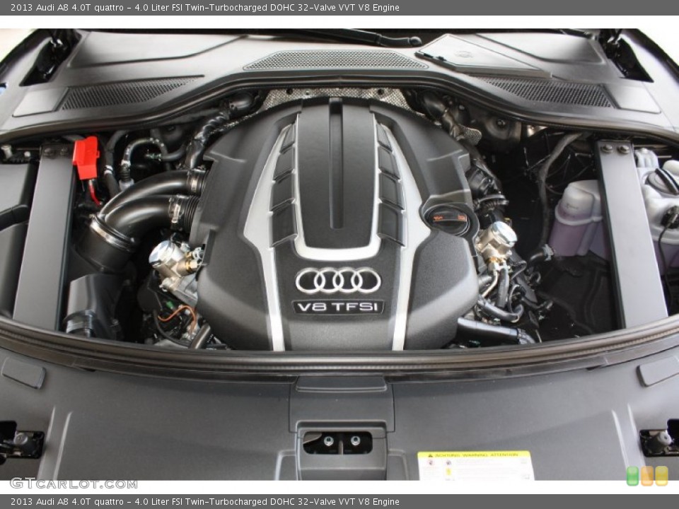4.0 Liter FSI Twin-Turbocharged DOHC 32-Valve VVT V8 2013 Audi A8 Engine