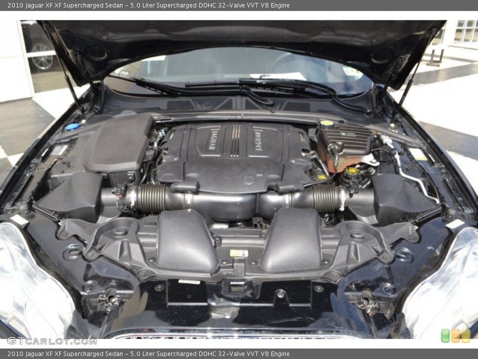 5.0 Liter Supercharged DOHC 32-Valve VVT V8 2010 Jaguar XF Engine