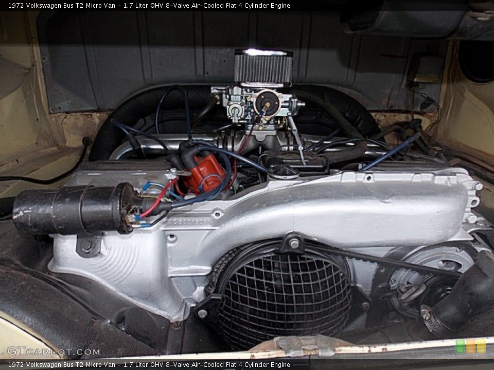 1.7 Liter OHV 8-Valve Air-Cooled Flat 4 Cylinder Engine for the 1972 Volkswagen Bus #81797593