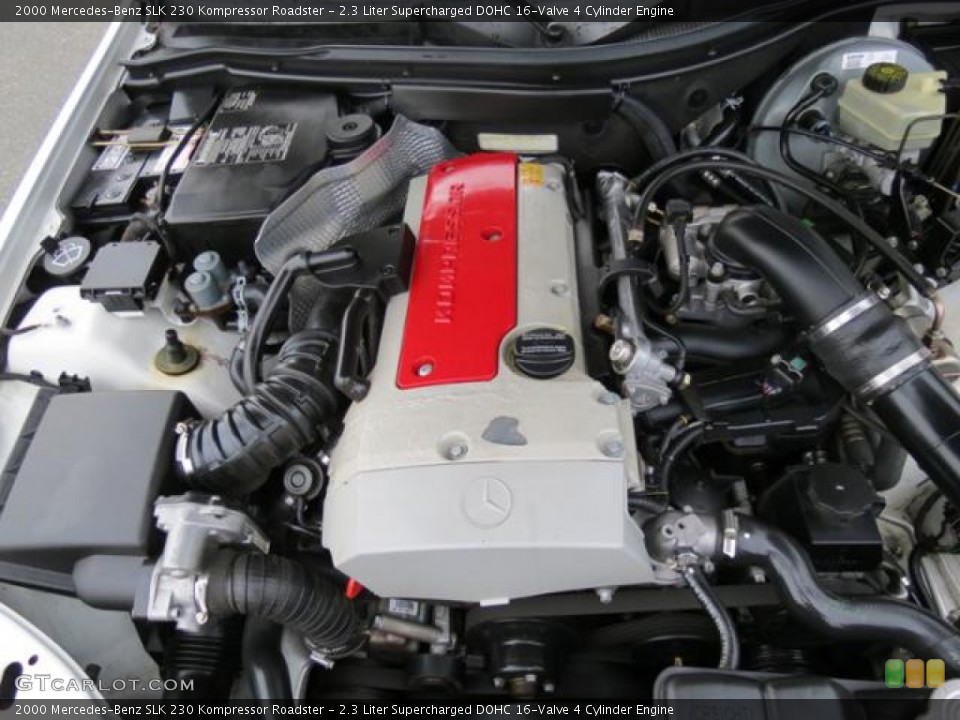 2.3 Liter Supercharged DOHC 16-Valve 4 Cylinder 2000 Mercedes-Benz SLK Engine