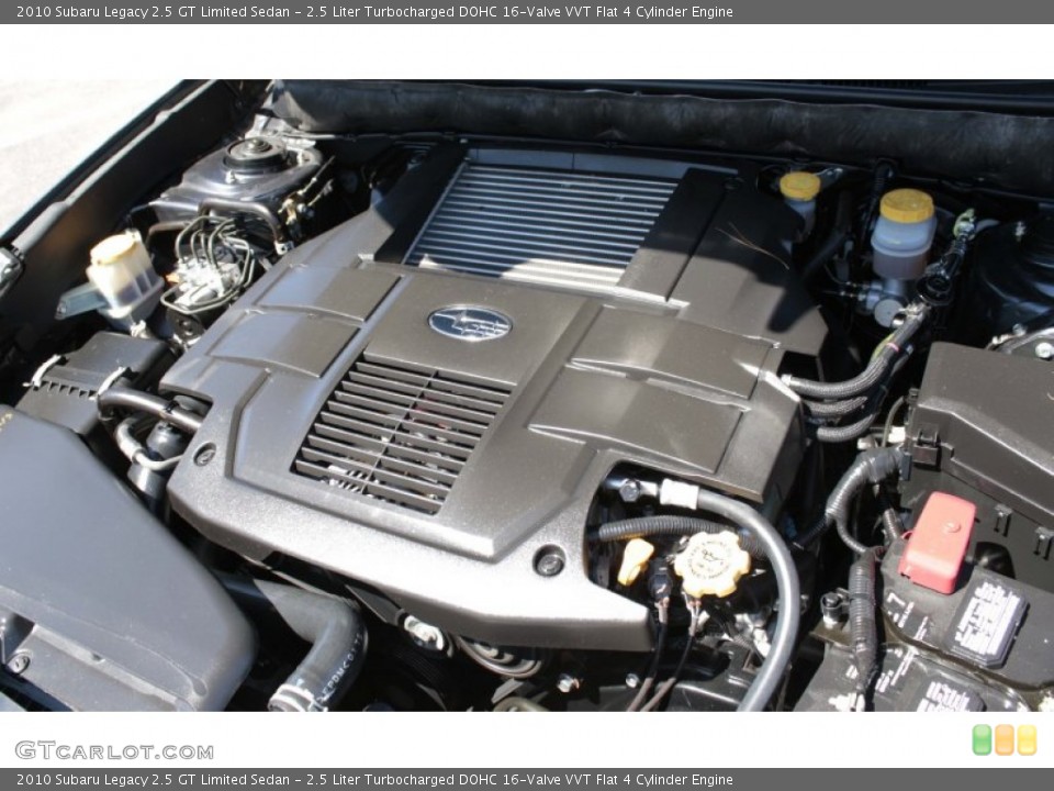 2.5 Liter Turbocharged DOHC 16-Valve VVT Flat 4 Cylinder 2010 Subaru Legacy Engine