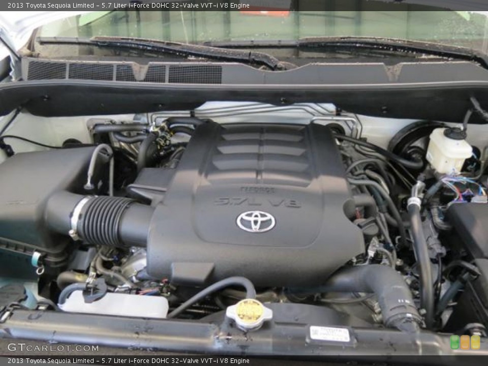 5.7 Liter i-Force DOHC 32-Valve VVT-i V8 2013 Toyota Sequoia Engine