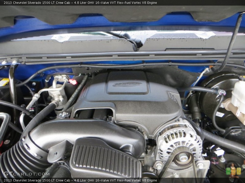 4.8 Liter OHV 16-Valve VVT Flex-Fuel Vortec V8 Engine for the 2013 Chevrolet Silverado 1500 #82035821