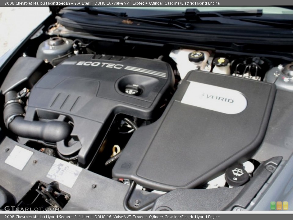2.4 Liter H DOHC 16-Valve VVT Ecotec 4 Cylinder Gasoline/Electric Hybrid 2008 Chevrolet Malibu Engine