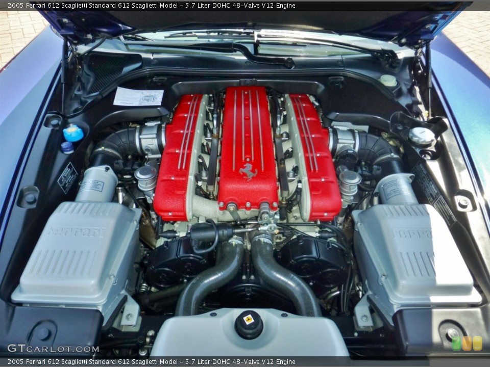 5.7 Liter DOHC 48-Valve V12 2005 Ferrari 612 Scaglietti Engine