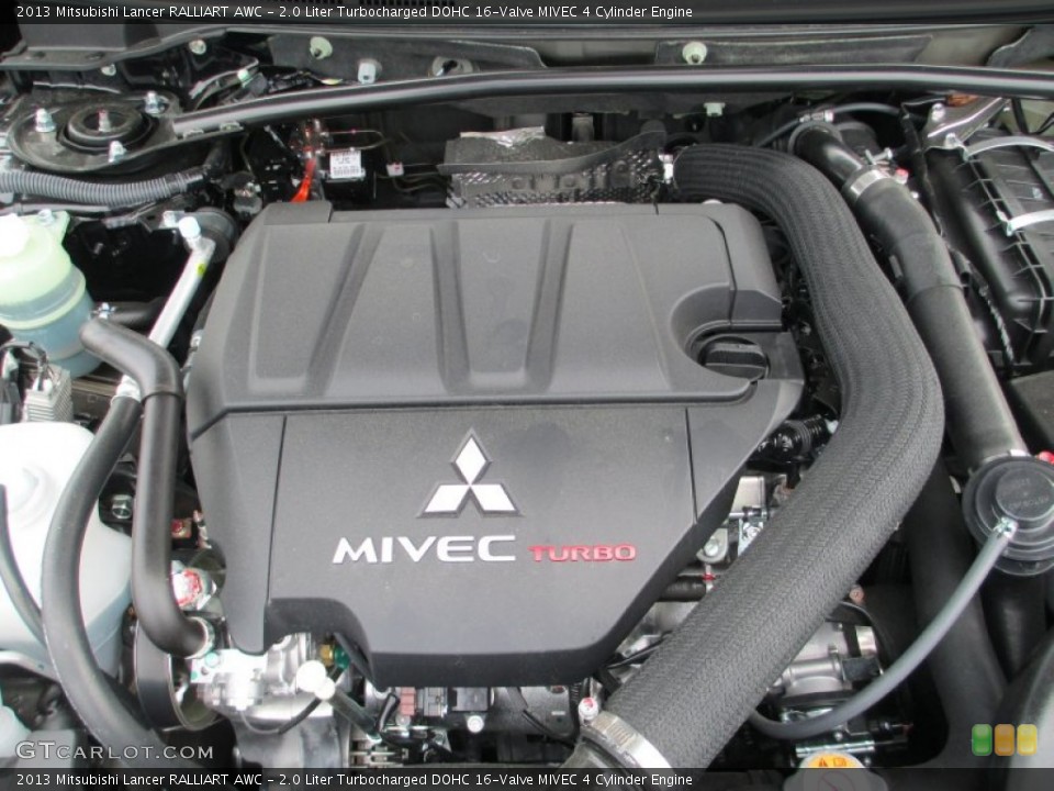 2.0 Liter Turbocharged DOHC 16-Valve MIVEC 4 Cylinder 2013 Mitsubishi Lancer Engine