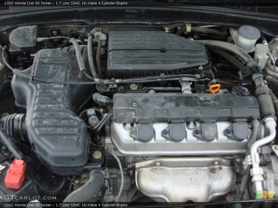 1.7 Liter SOHC 16-Valve 4 Cylinder Engine for the 2002 Honda Civic #82109070