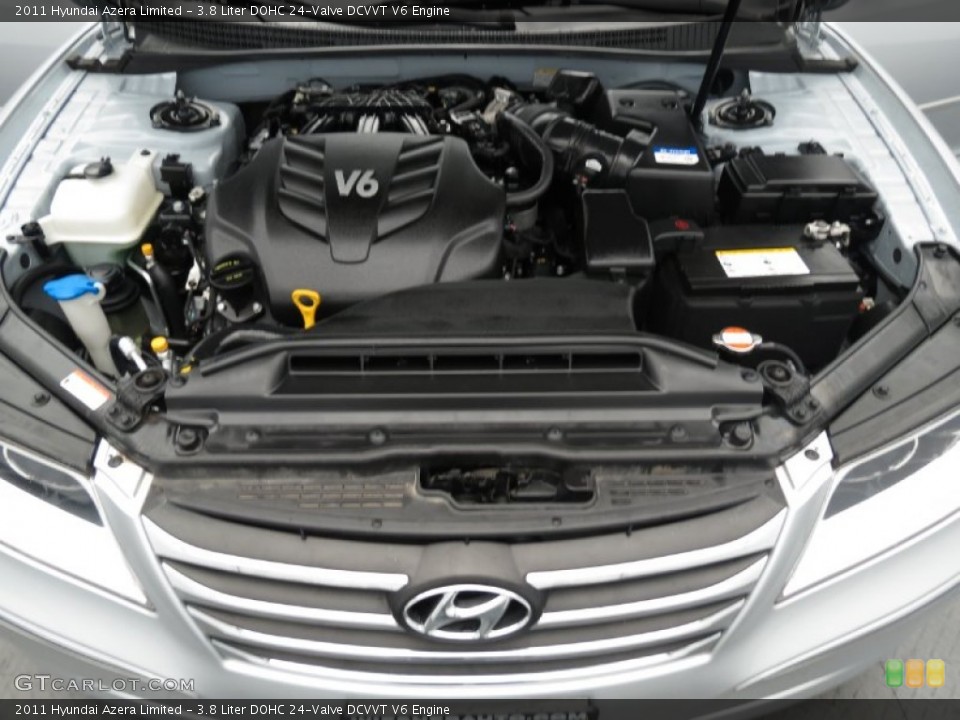 3.8 Liter DOHC 24-Valve DCVVT V6 2011 Hyundai Azera Engine