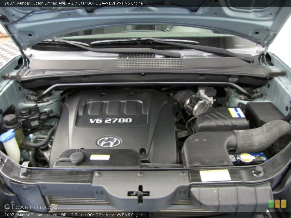 2.7 Liter DOHC 24-Valve VVT V6 2007 Hyundai Tucson Engine