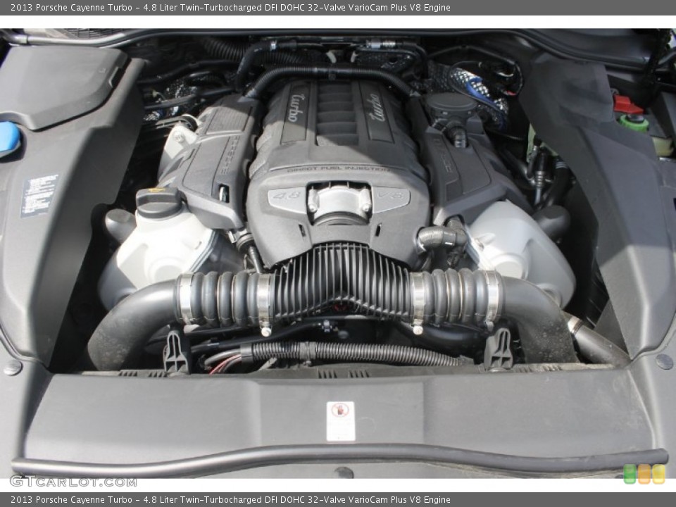 4.8 Liter Twin-Turbocharged DFI DOHC 32-Valve VarioCam Plus V8 Engine for the 2013 Porsche Cayenne #82412075