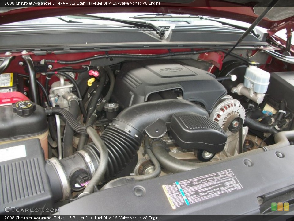 5.3 Liter Flex-Fuel OHV 16-Valve Vortec V8 Engine for the 2008 Chevrolet Avalanche #82443873