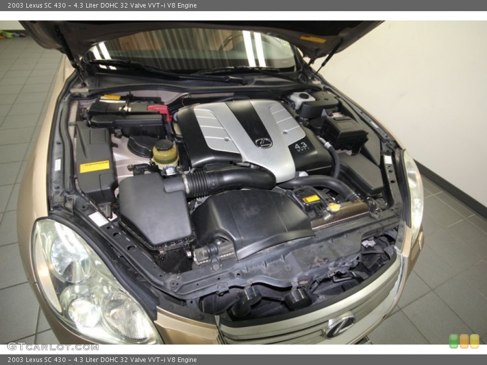 4.3 Liter DOHC 32 Valve VVT-i V8 Engine for the 2003 Lexus SC #82458827