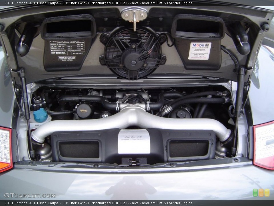 3.8 Liter Twin-Turbocharged DOHC 24-Valve VarioCam Flat 6 Cylinder Engine for the 2011 Porsche 911 #82503782