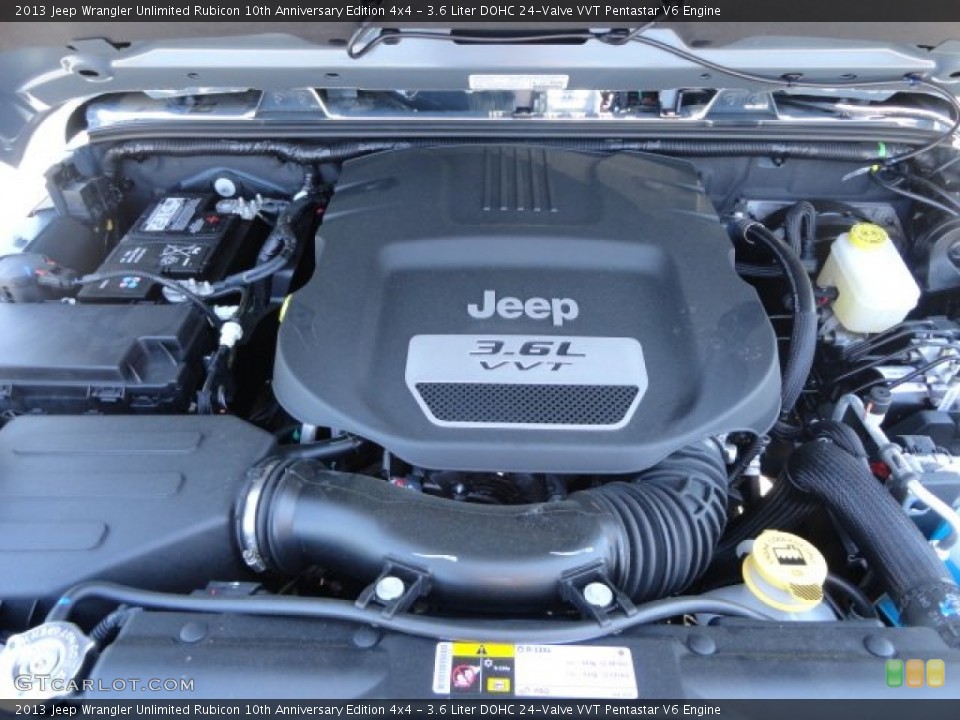 3.6 Liter DOHC 24-Valve VVT Pentastar V6 Engine for the 2013 Jeep Wrangler Unlimited #82512260