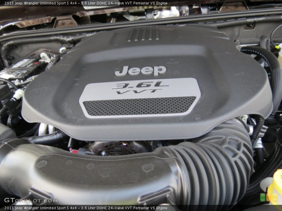 3.6 Liter DOHC 24-Valve VVT Pentastar V6 Engine for the 2013 Jeep Wrangler Unlimited #82515889