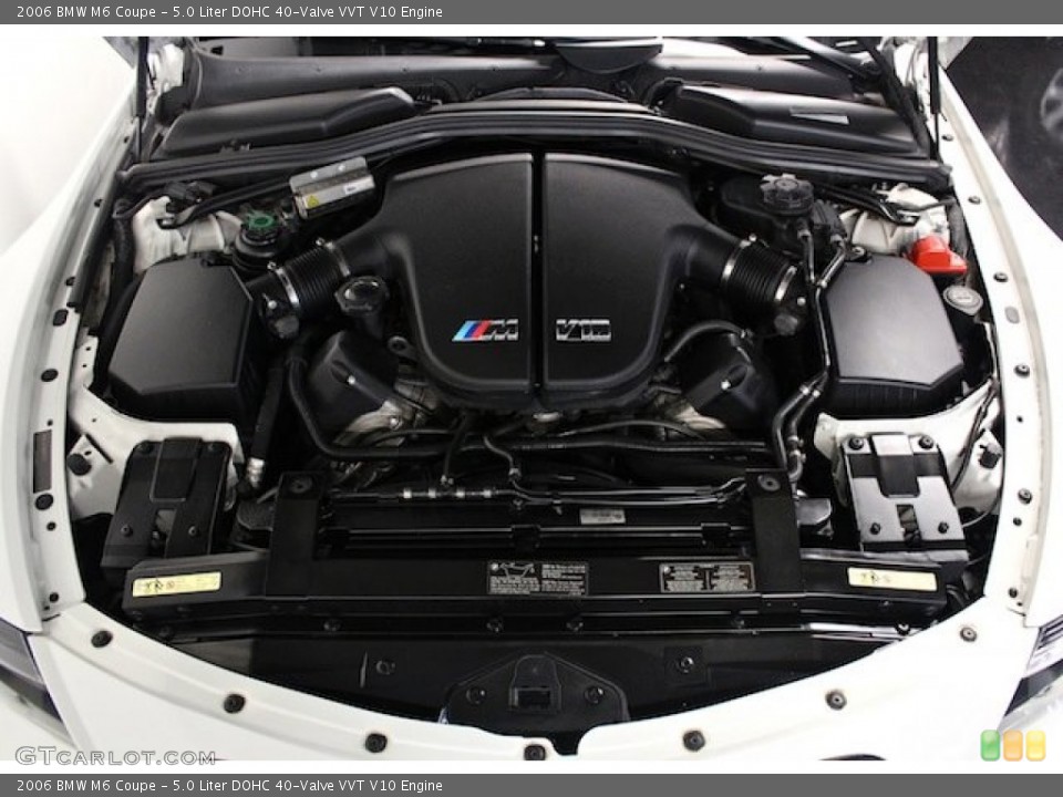 5.0 Liter DOHC 40-Valve VVT V10 2006 BMW M6 Engine