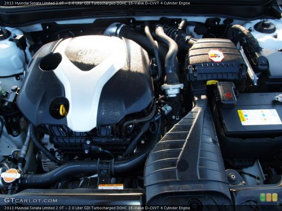2.0 Liter GDI Turbocharged DOHC 16-Valve D-CVVT 4 Cylinder Engine for the 2013 Hyundai Sonata #82697923