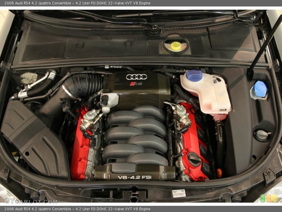 4.2 Liter FSI DOHC 32-Valve VVT V8 2008 Audi RS4 Engine