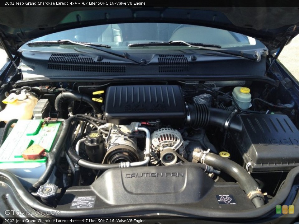 4.7 Liter SOHC 16-Valve V8 Engine for the 2002 Jeep Grand Cherokee #82755266