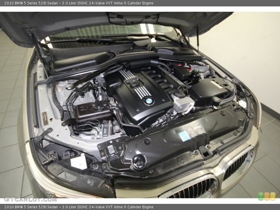 3.0 Liter DOHC 24-Valve VVT Inline 6 Cylinder 2010 BMW 5 Series Engine