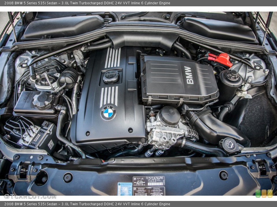 3.0L Twin Turbocharged DOHC 24V VVT Inline 6 Cylinder 2008 BMW 5 Series Engine