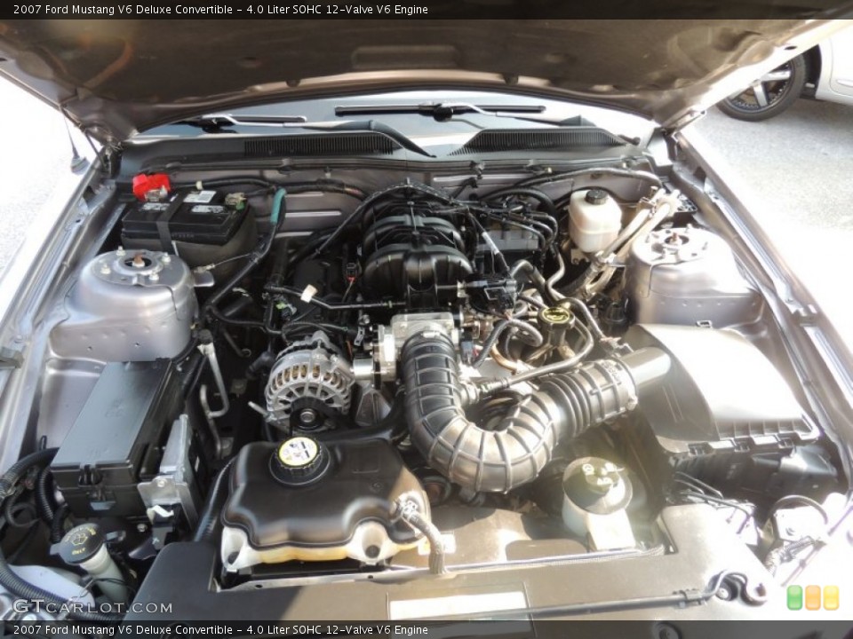 4.0 Liter SOHC 12-Valve V6 2007 Ford Mustang Engine
