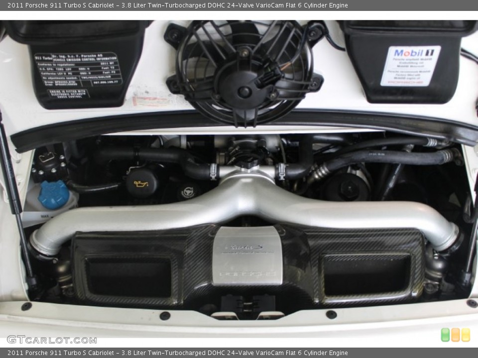 3.8 Liter Twin-Turbocharged DOHC 24-Valve VarioCam Flat 6 Cylinder Engine for the 2011 Porsche 911 #82936457