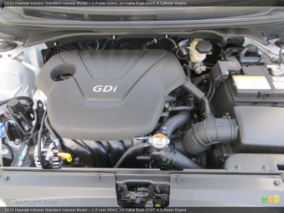 1.6 Liter DOHC 16-Valve Dual-CVVT 4 Cylinder 2013 Hyundai Veloster Engine