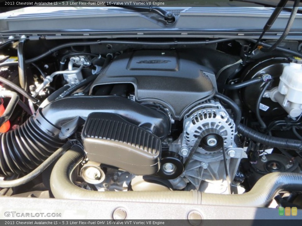 5.3 Liter Flex-Fuel OHV 16-Valve VVT Vortec V8 2013 Chevrolet Avalanche Engine