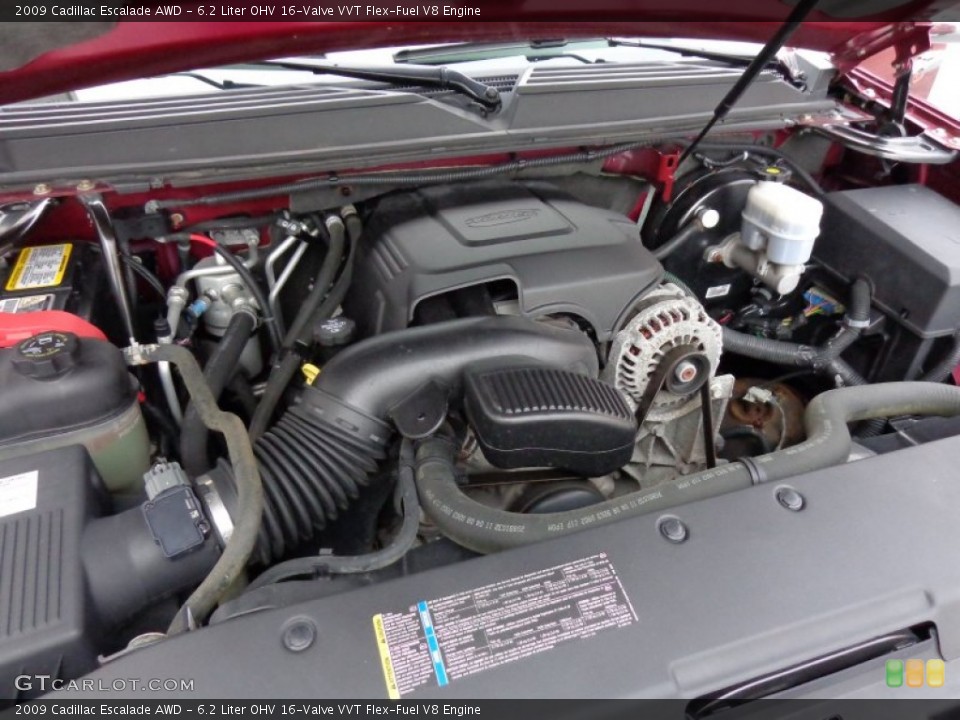6.2 Liter OHV 16-Valve VVT Flex-Fuel V8 Engine for the 2009 Cadillac Escalade #83033904