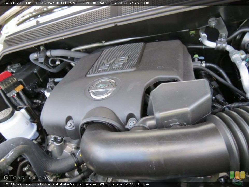 5.6 Liter Flex-Fuel DOHC 32-Valve CVTCS V8 2013 Nissan Titan Engine