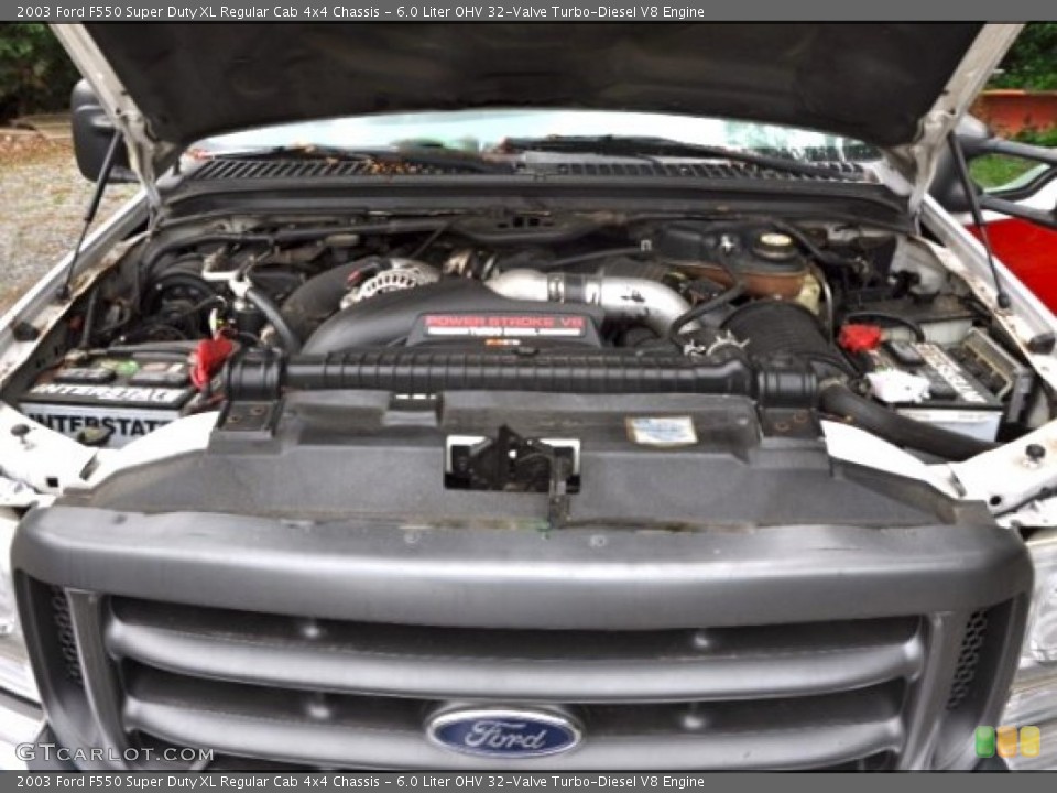 6.0 Liter OHV 32-Valve Turbo-Diesel V8 2003 Ford F550 Super Duty Engine