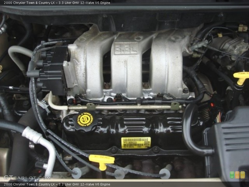 3.3 Liter OHV 12-Valve V6 2000 Chrysler Town & Country Engine