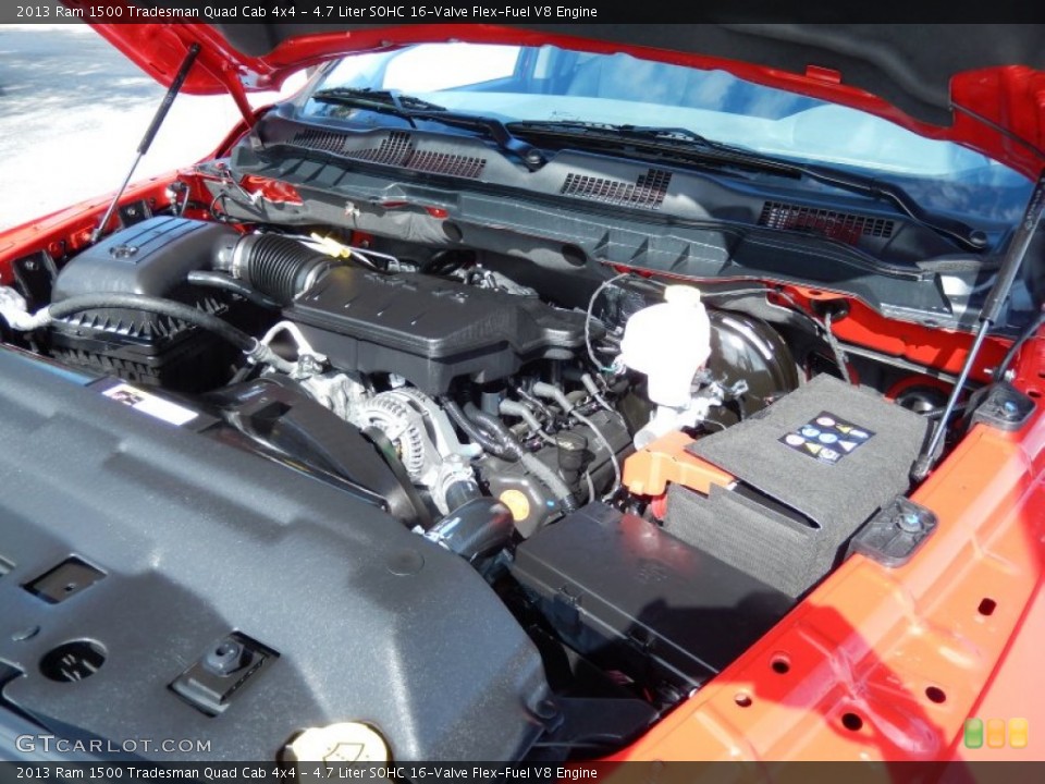 4.7 Liter SOHC 16-Valve Flex-Fuel V8 Engine for the 2013 Ram 1500 #83236276