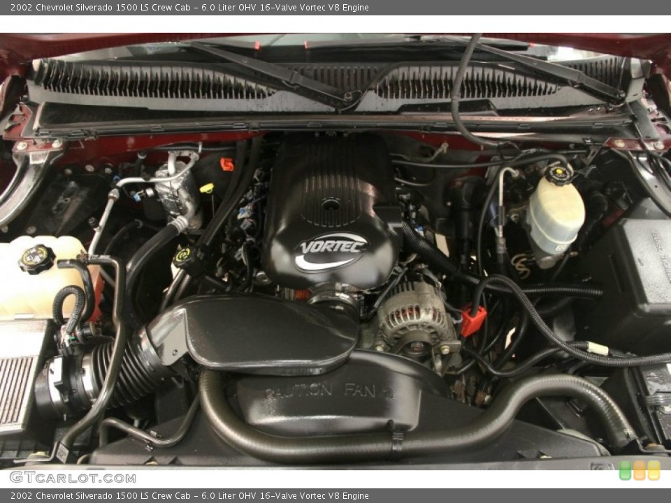 6.0 Liter OHV 16-Valve Vortec V8 2002 Chevrolet Silverado 1500 Engine