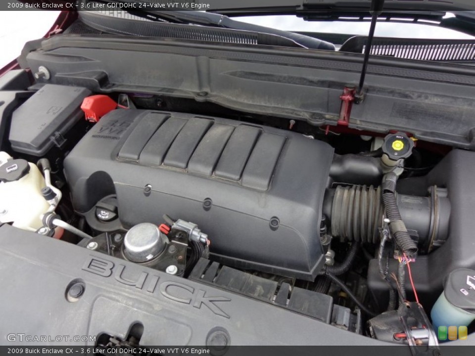 3.6 Liter GDI DOHC 24-Valve VVT V6 2009 Buick Enclave Engine