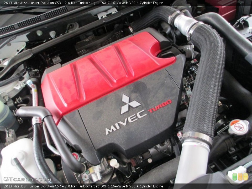 2.0 liter Turbocharged DOHC 16-Valve MIVEC 4 Cylinder 2013 Mitsubishi Lancer Evolution Engine