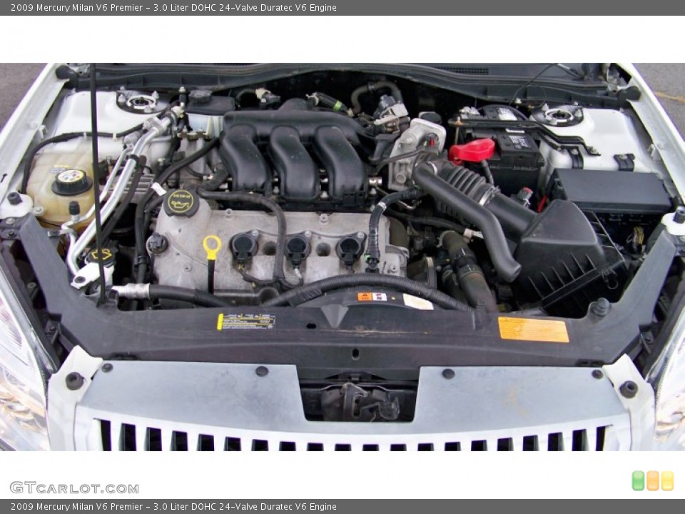 3.0 Liter DOHC 24-Valve Duratec V6 2009 Mercury Milan Engine