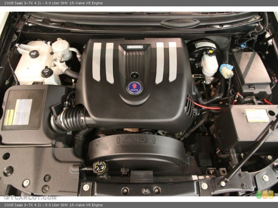 6.0 Liter OHV 16-Valve V8 2008 Saab 9-7X Engine