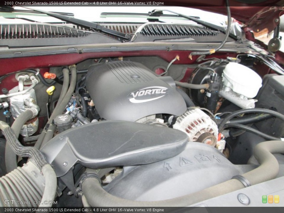 4.8 Liter OHV 16-Valve Vortec V8 2003 Chevrolet Silverado 1500 Engine