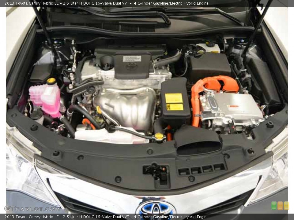 2.5 Liter H DOHC 16-Valve Dual VVT-i 4 Cylinder Gasoline/Electric Hybrid 2013 Toyota Camry Engine
