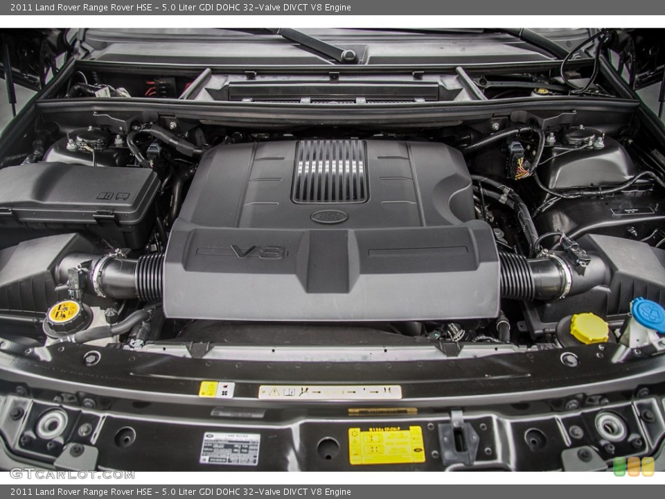 5.0 Liter GDI DOHC 32-Valve DIVCT V8 2011 Land Rover Range Rover Engine