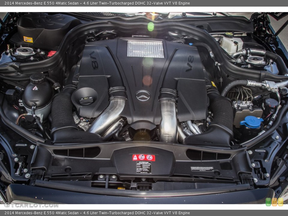 4.6 Liter Twin-Turbocharged DOHC 32-Valve VVT V8 2014 Mercedes-Benz E Engine