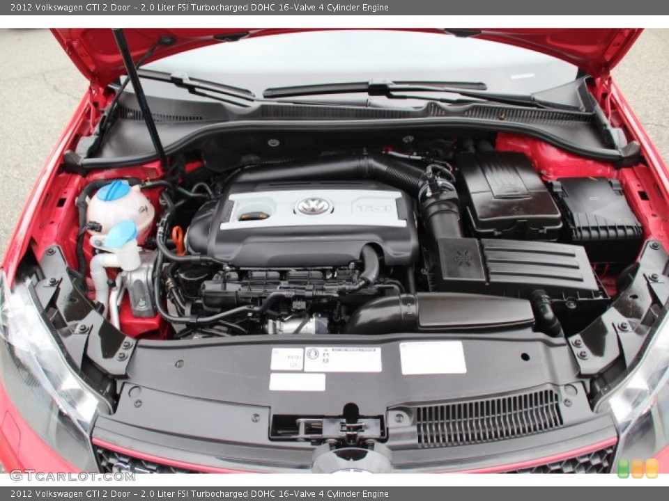 2.0 Liter FSI Turbocharged DOHC 16-Valve 4 Cylinder 2012 Volkswagen GTI Engine
