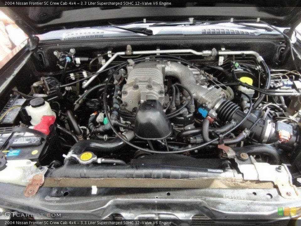 3.3 Liter Supercharged SOHC 12-Valve V6 2004 Nissan Frontier Engine