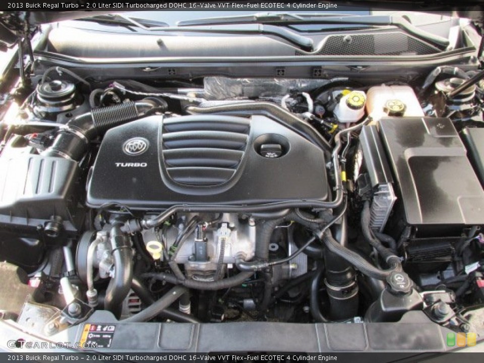 2.0 Liter SIDI Turbocharged DOHC 16-Valve VVT Flex-Fuel ECOTEC 4 Cylinder 2013 Buick Regal Engine