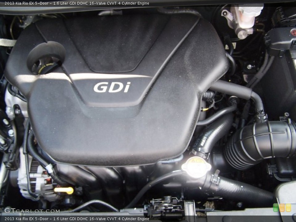 1.6 Liter GDI DOHC 16-Valve CVVT 4 Cylinder 2013 Kia Rio Engine